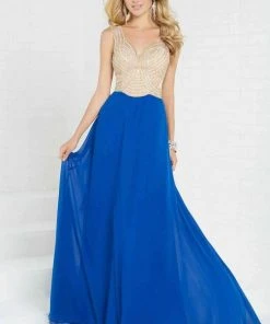 Tiffany Designs - 16295 Sleeveless Crystal Bodice Chiffon Gown