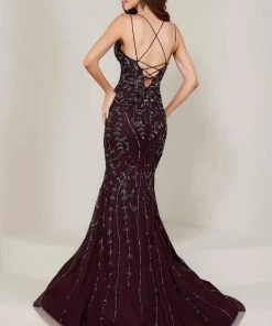 Formal Gowns Tiffany Designs - 16349 Strappy Beaded V-Neck Mermaid Gown