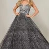 Tiffany Designs - 16355 Metallic Lace Sweetheart Bodice Gown