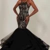 Tiffany Designs - 16359 Sequined Halter Tulle Mermaid Dress 1 Tiffany Designs - 16359 Sequined Halter Tulle Mermaid Dress