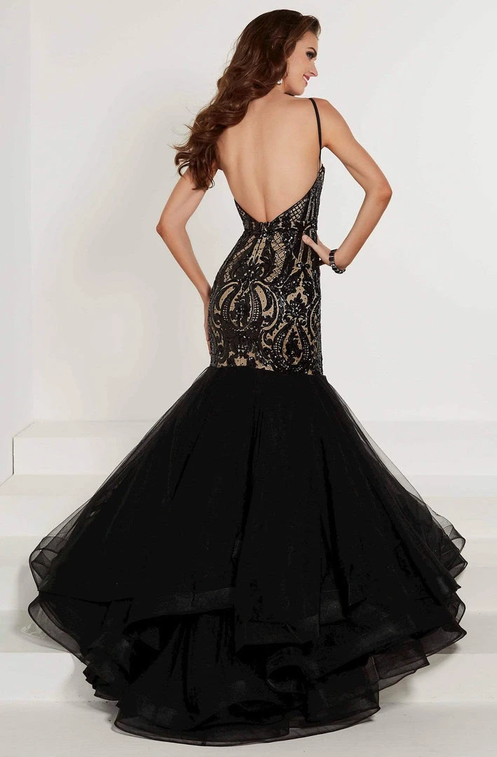 Tiffany Designs - 16359 Sequined Halter Tulle Mermaid Dress 4 Tiffany Designs - 16359 Sequined Halter Tulle Mermaid Dress