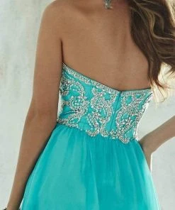Tiffany Designs - 46011 Ornate Sweetheart Crystal Chiffon Evening Gown
