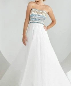 Formal Gowns Tiffany Designs - 46016 Embellished Gossamer Sweetheart A-Line Evening Gown 8 Formal Gowns Tiffany Designs - 46016 Embellished Gossamer Sweetheart A-Line Evening Gown