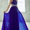 Formal Gowns Tiffany Designs - 46028 Crystal Crusted Halter Long Evening Gown With Cutouts