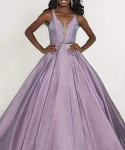 Tiffany Designs - 46169 Embellished V-neck Crystal Organza Ballgown Formal Gowns