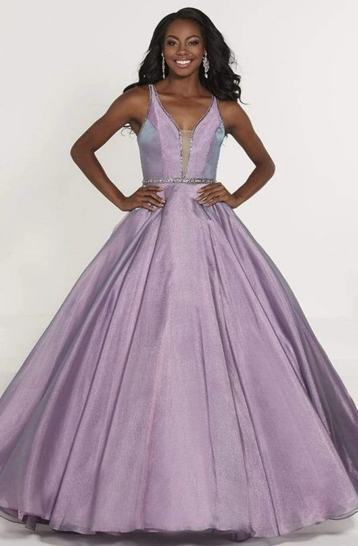 Tiffany Designs - 46169 Embellished V-neck Crystal Organza Ballgown Formal Gowns 3 Tiffany Designs - 46169 Embellished V-neck Crystal Organza Ballgown Formal Gowns