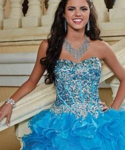 Tiffany Designs - 56246 Strapless Bejeweled Corset Ballgown