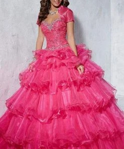 Formal Gowns Tiffany Designs - 56253 Beaded Sweetheart Tiered Ballgown