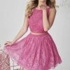 Tiffany Homecoming - 27120 Short Lace A-Line Beaded Dress
