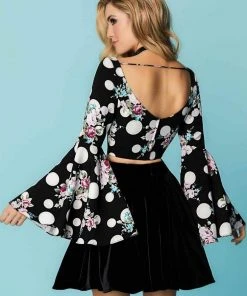 Cocktail Dresses Tiffany Homecoming - 27161 Two Piece Printed Velvet A-line Dress 7 Cocktail Dresses Tiffany Homecoming - 27161 Two Piece Printed Velvet A-line Dress