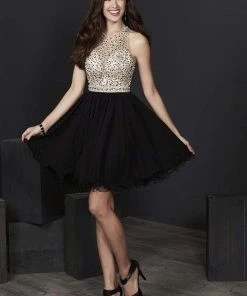 Tiffany Homecoming - 27210 Diamond Cutout Back Beaded Cocktail Dress Cocktail Dresses