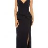 Vince Camuto - VC8M7568 V Neck Peplum Long Dress 2 Vince Camuto - VC8M7568 V Neck Peplum Long Dress