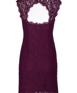 Adrianna Papell - 41895460 Floral Lace Square Neck Cutout Dress