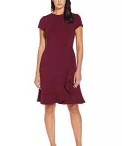 Adrianna Papell - AP1D102494 Jewel Short Sleeves Cocktail Dress