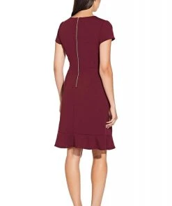 Adrianna Papell - AP1D102494 Jewel Short Sleeves Cocktail Dress