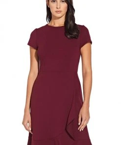 Adrianna Papell - AP1D102494 Jewel Short Sleeves Cocktail Dress