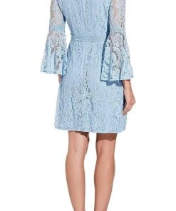 Adrianna Papell AP1D103908 - Long Bell Sleeve Jewel Neck Casual Dress