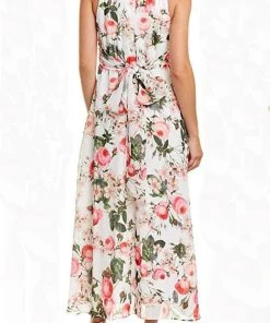 Adrianna Papell AP1D103963 - Sleeveless Halter Neck Long Dress
