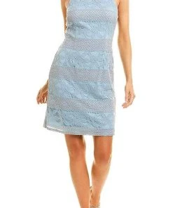 Adrianna Papell AP1D104164 - Jewel Neck Sleeveless Short Laced Dress