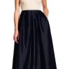 Adrianna Papell AP1E200504 Two Toned Pearl Beaded Taffeta Gown