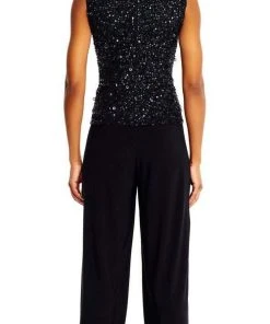 Adrianna Papell - AP1E201490 Sequined Jersey Jumpsuit