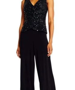 Adrianna Papell - AP1E201490 Sequined Jersey Jumpsuit