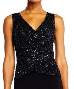 Adrianna Papell - AP1E201490 Sequined Jersey Jumpsuit