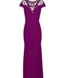 Adrianna Papell - AP1E202740 Sequined Jewel Neck Sheath Dress