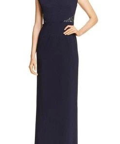 Adrianna Papell AP1E204021 - V-Neck Back Slit Formal Gown