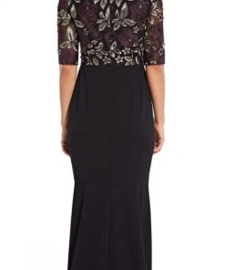 Adrianna Papell - AP1E204611 Floral V-Neck High Low Dress