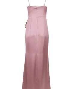 Adrianna Papell - AP1E204704 Pleated V-neck Satin Sheath Dress 12 Adrianna Papell - AP1E204704 Pleated V-neck Satin Sheath Dress