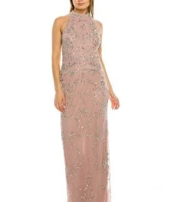Adrianna Papell AP1E204944 - Halter Neck Evening Gown