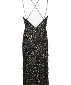 Adrianna Papell - AP1E205373 Embellished V-neck Fitted Dress 14 Adrianna Papell - AP1E205373 Embellished V-neck Fitted Dress