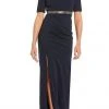 Adrianna Papell - AP1E205720 Bateau Embellished Crepe Sheath Dress