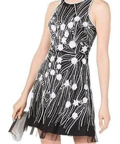 Adrianna Papell AP1E205769 - Sleeveless Jewel Neck Short Dress