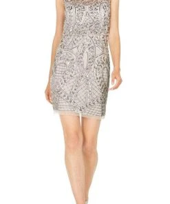 Adrianna Papell AP1E205834 - Sleeveless Beaded Cocktail Dress