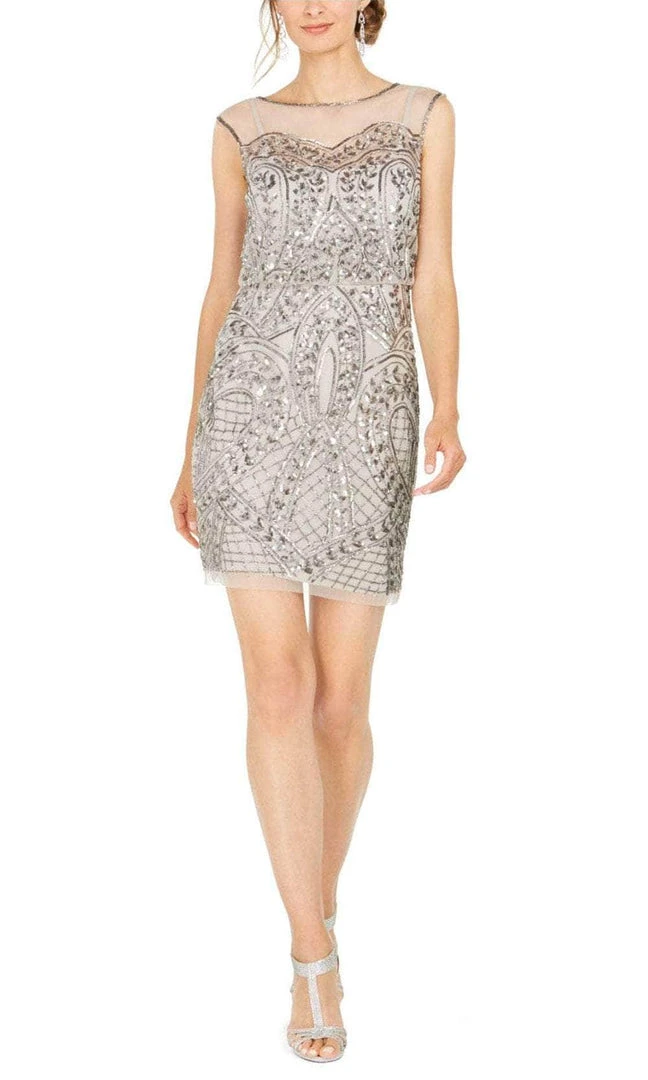 Adrianna Papell AP1E205834 - Sleeveless Beaded Cocktail Dress 3 Adrianna Papell AP1E205834 - Sleeveless Beaded Cocktail Dress