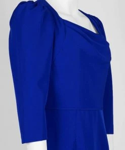 Adrianna Papell - AP1E205893 Asymmetric Neck Crepe Column Dress