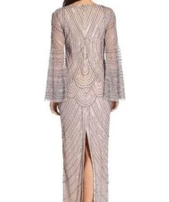 Adrianna Papell AP1E205923 - Long Bell Sleeve V-Neck Evening Dress