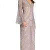 Adrianna Papell AP1E205923 - Long Bell Sleeve V-Neck Evening Dress