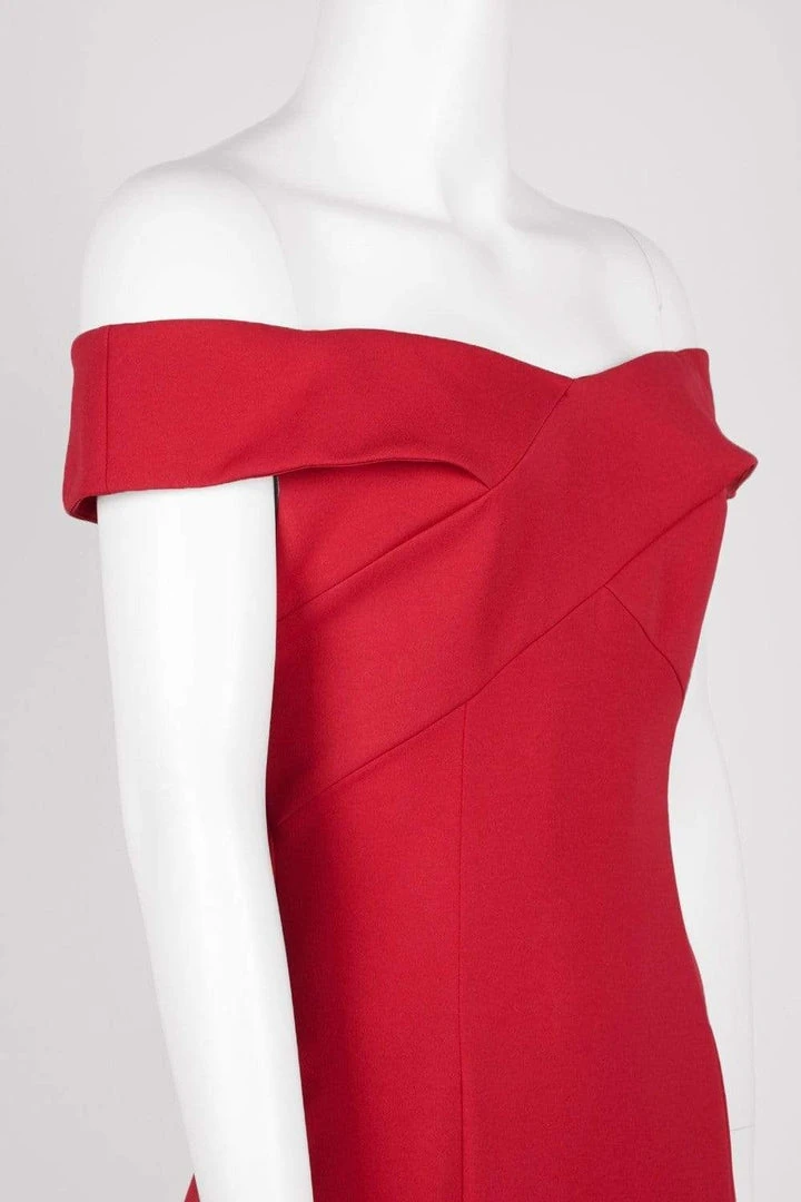 Adrianna Papell - AP1E206023 Off-Shoulder Stretch Crepe High Low Dress 7 Adrianna Papell - AP1E206023 Off-Shoulder Stretch Crepe High Low Dress