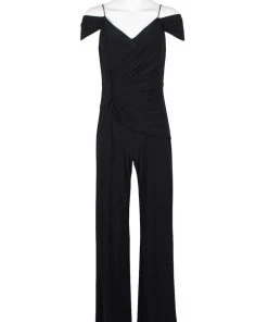 Adrianna Papell - AP1E206048 Gathered V-neck Jumpsuit 9 Adrianna Papell - AP1E206048 Gathered V-neck Jumpsuit