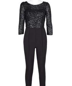 Adrianna Papell - AP1E206237 Sequined Bateau Fitted Jumpsuit