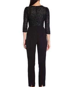 Adrianna Papell - AP1E206237 Sequined Bateau Fitted Jumpsuit
