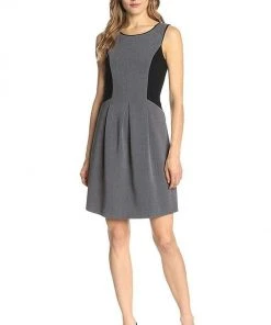 Adrianna Papell Daytime - 16PD78240 Sleeveless Crepe A-line Dress