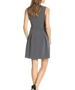 Adrianna Papell Daytime - 16PD78240 Sleeveless Crepe A-line Dress