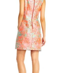 Adrianna Papell - Draped Beaded Multi-Colored Sheath Dress