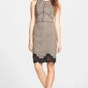 Adrianna Papell - Lace Hem Sheath Dress 16PD78590