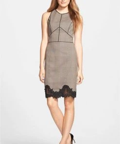 Adrianna Papell - Lace Hem Sheath Dress 16PD78590