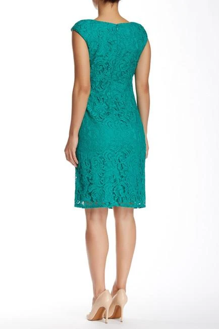 Adrianna Papell - Split Neck Lace Dress 15241840 8 Adrianna Papell - Split Neck Lace Dress 15241840